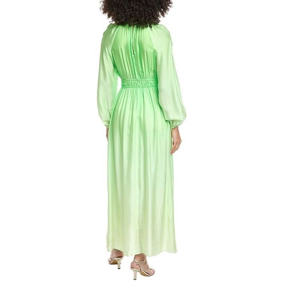 Sandro WomensWoven Maxi Dress, Green
